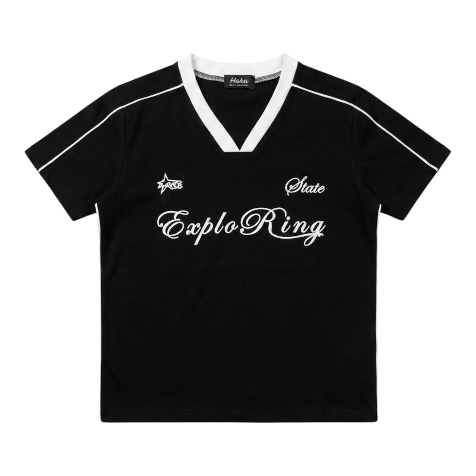“ExploRing State V-Neck baby tee
