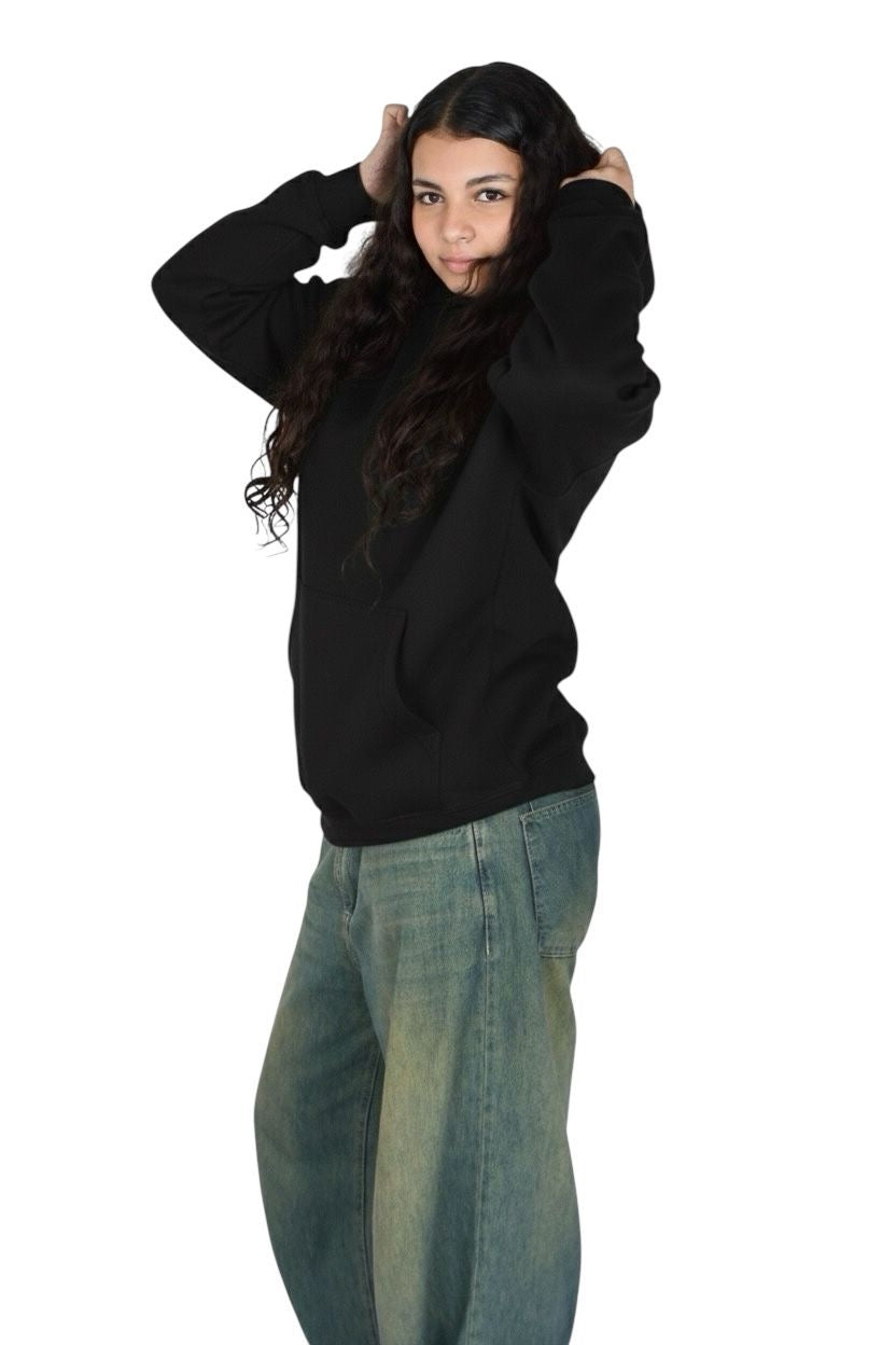 Over-sized hoodie - Black