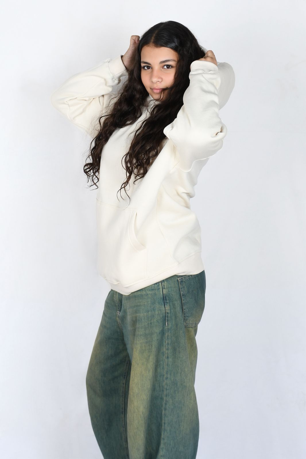 Over-sized hoodie - Creamy Beige