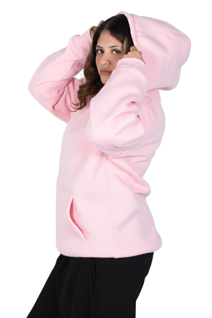 Over-sized hoodie - Baby Pink