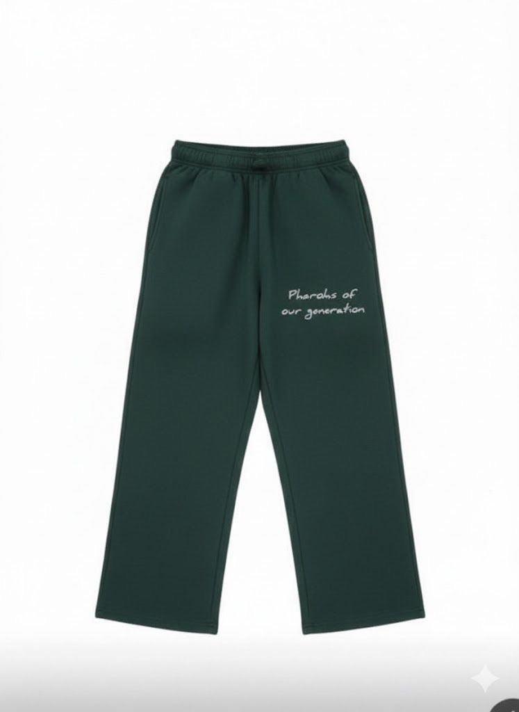 Pharohs Of Our Generation -Baggy sweatpants - Black Grey/Dark olive