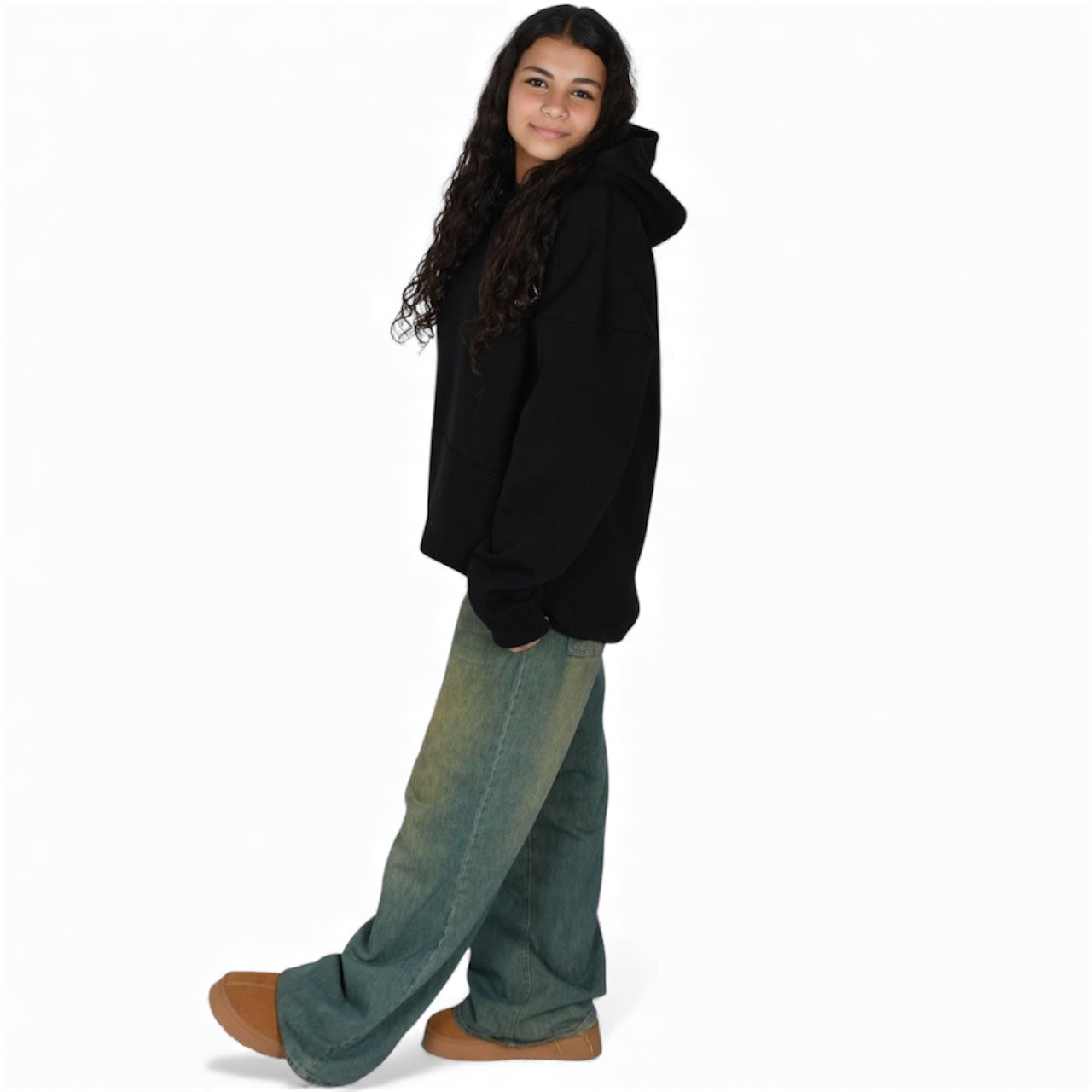 Over-sized hoodie - Black