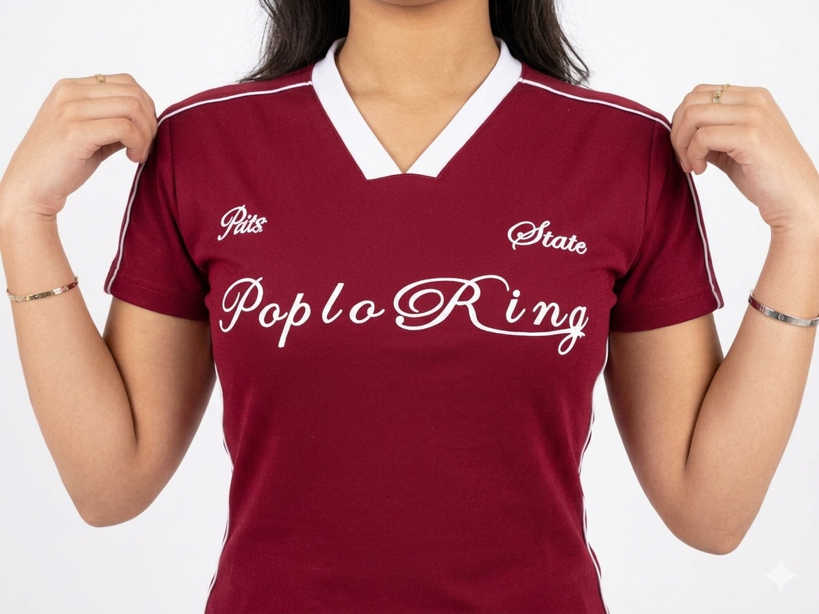“ExploRing State V-Neck baby tee
