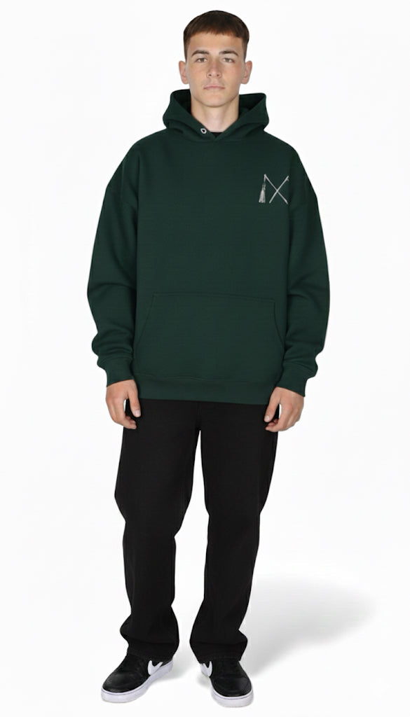 Over-sized hoodie - Dark Olive