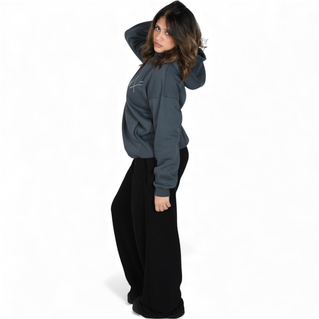 Over-sized hoodie - Grey