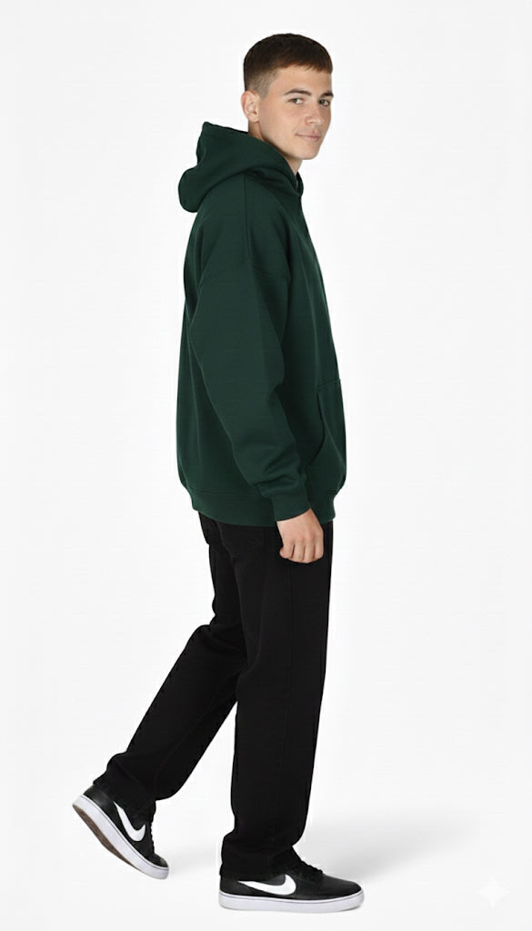 Over-sized hoodie - Dark Olive