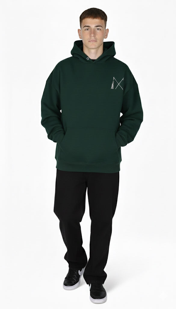 Over-sized hoodie - Dark Olive