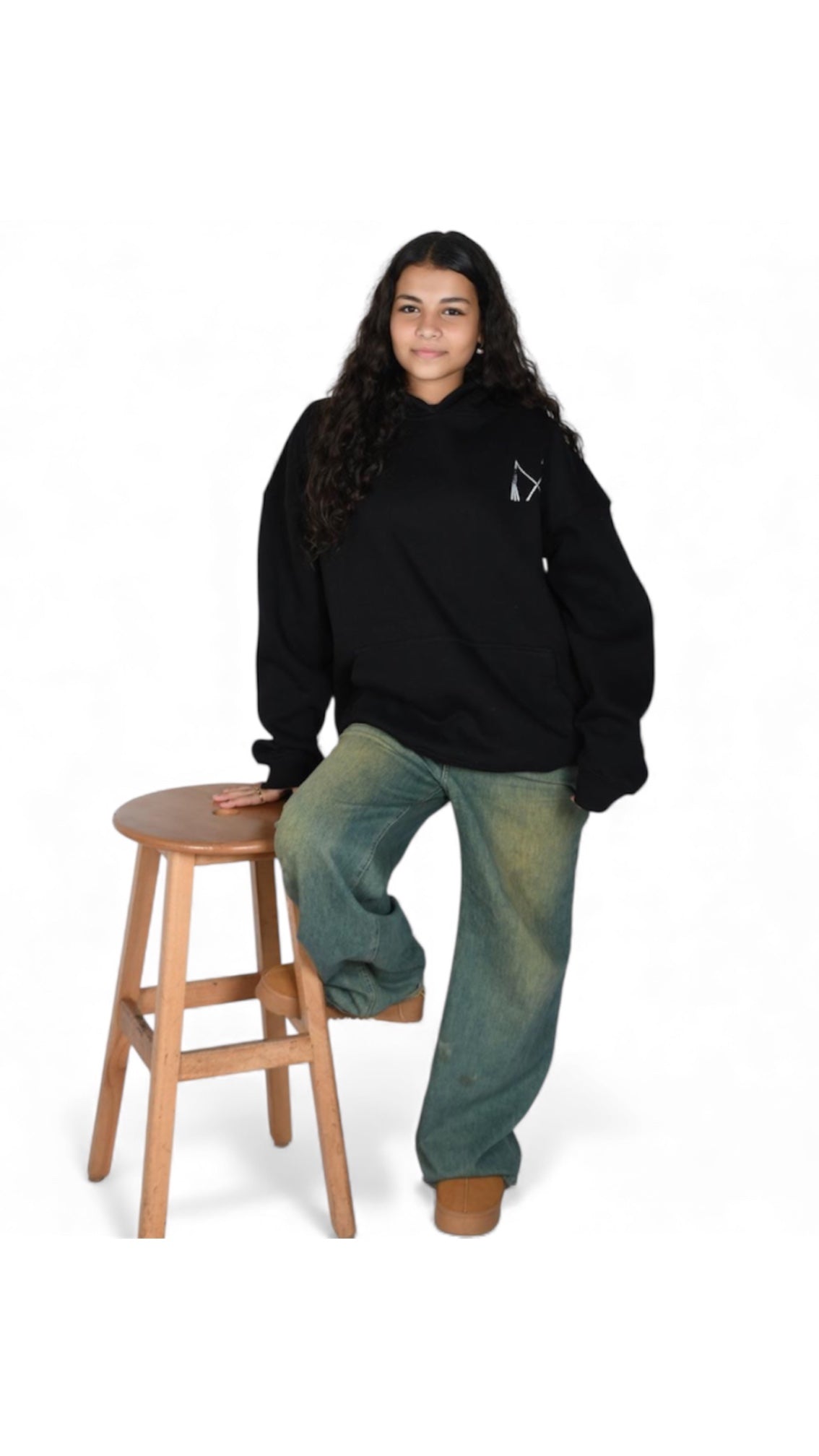 Over-sized hoodie - Black