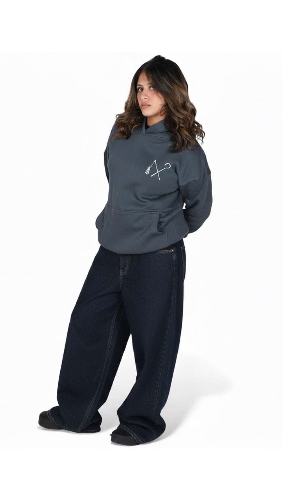 Over-sized hoodie - Grey