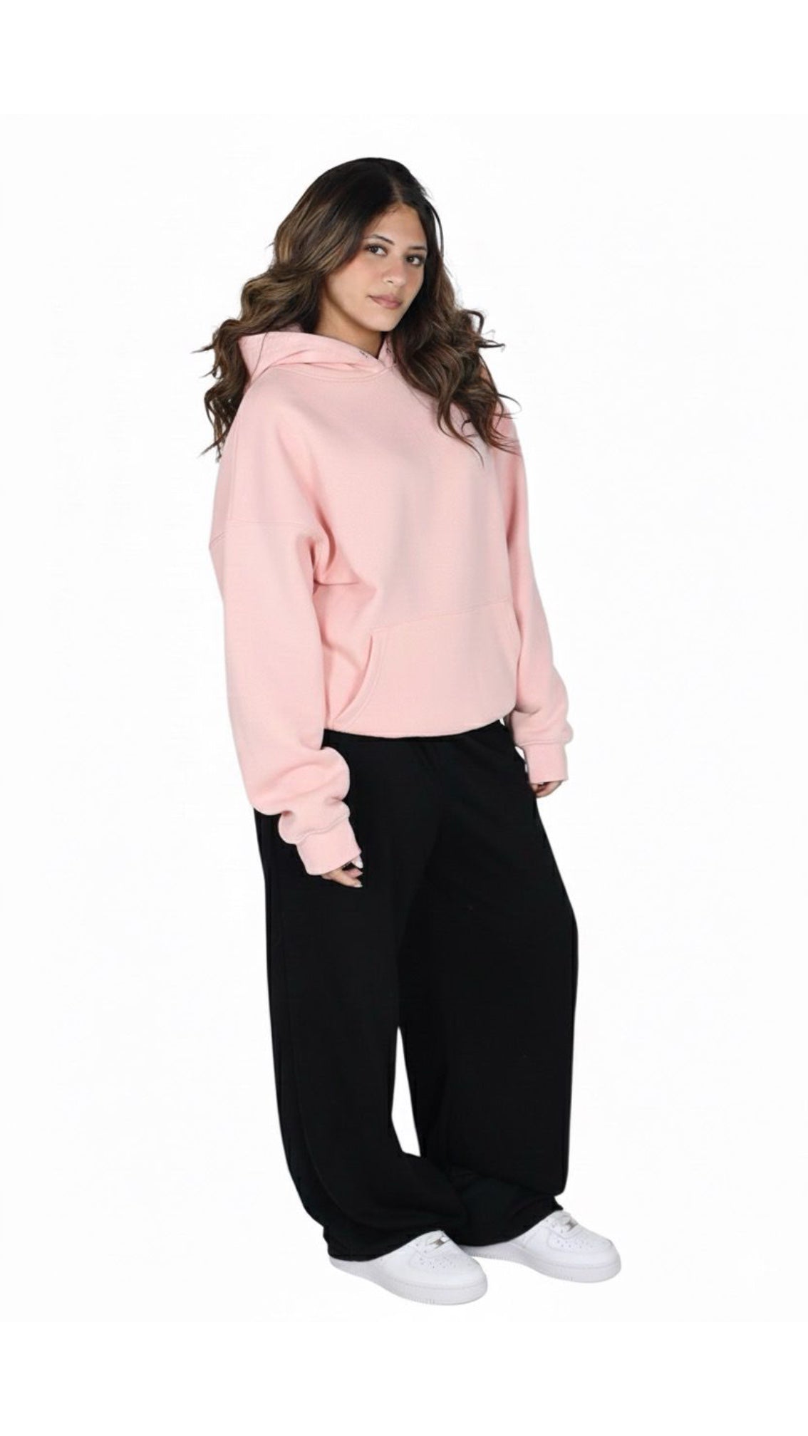 Over-sized hoodie - Baby Pink