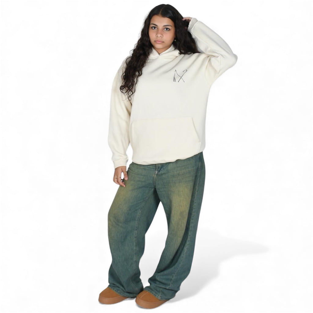 Over-sized hoodie - Creamy Beige