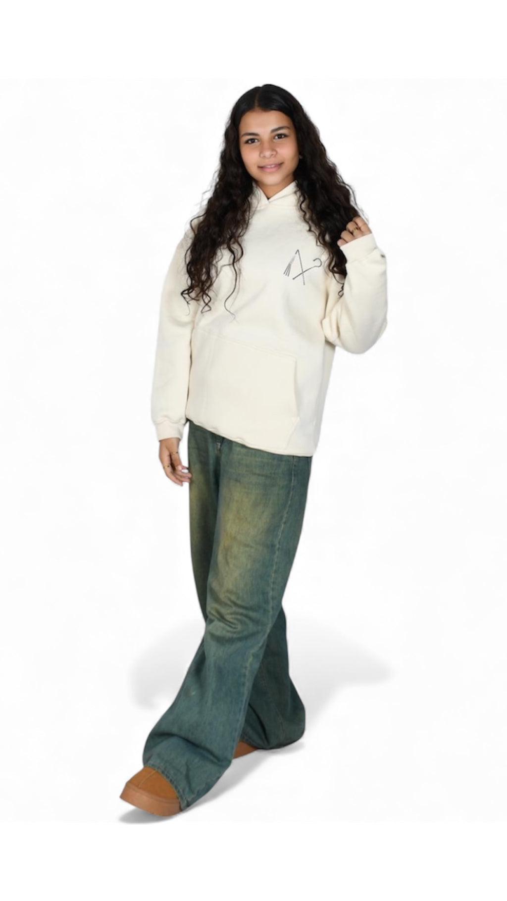 Over-sized hoodie - Creamy Beige