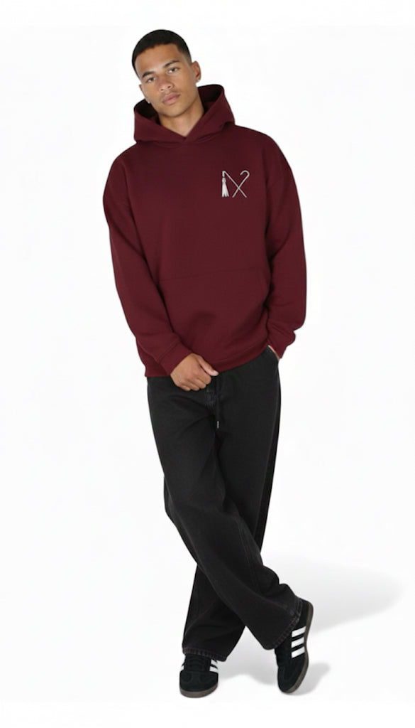 Over-sized hoodie - Burgundy
