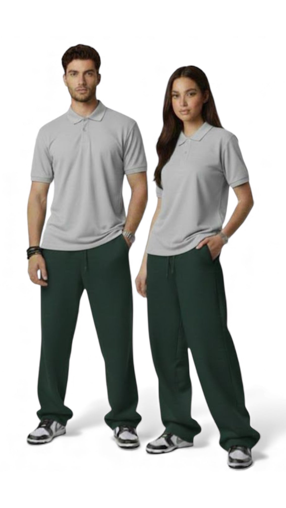 Baggy sweatpants Grey/Black/Dark olive