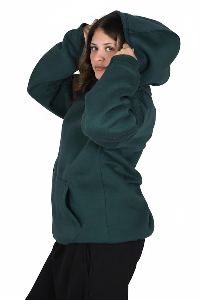 Over-sized hoodie - Dark Olive