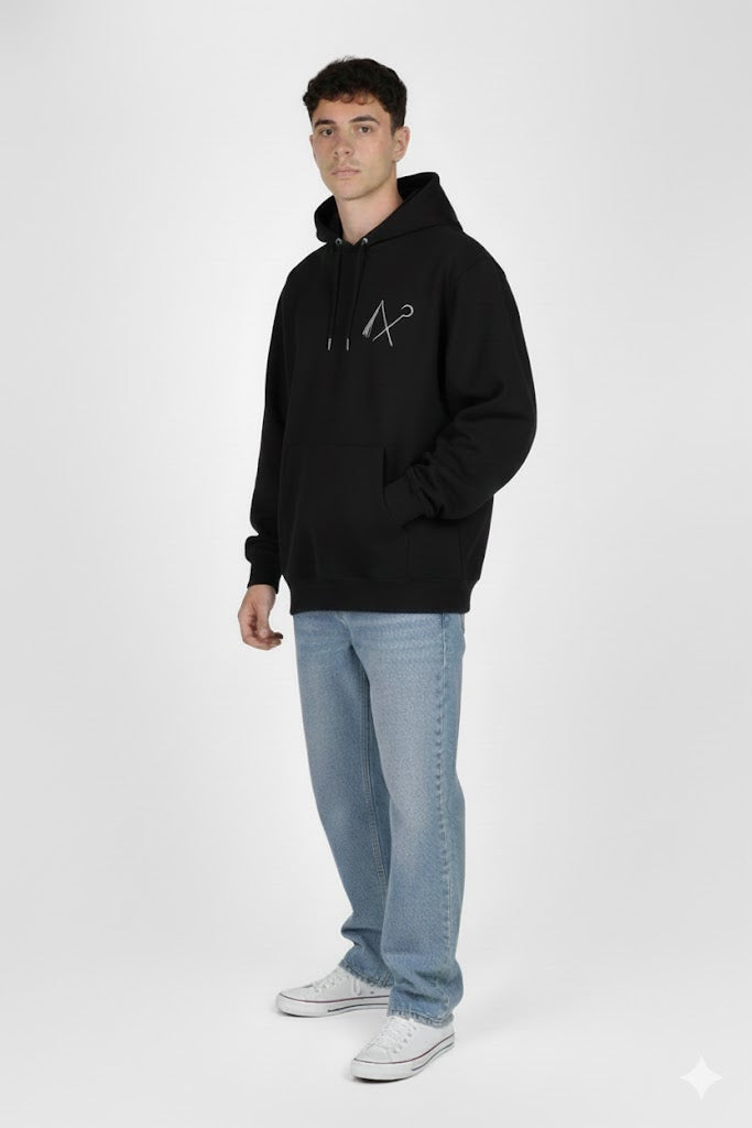 Over-sized hoodie - Black