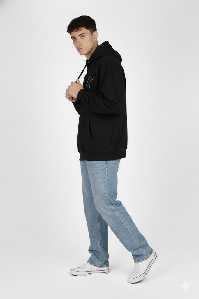 Over-sized hoodie - Black