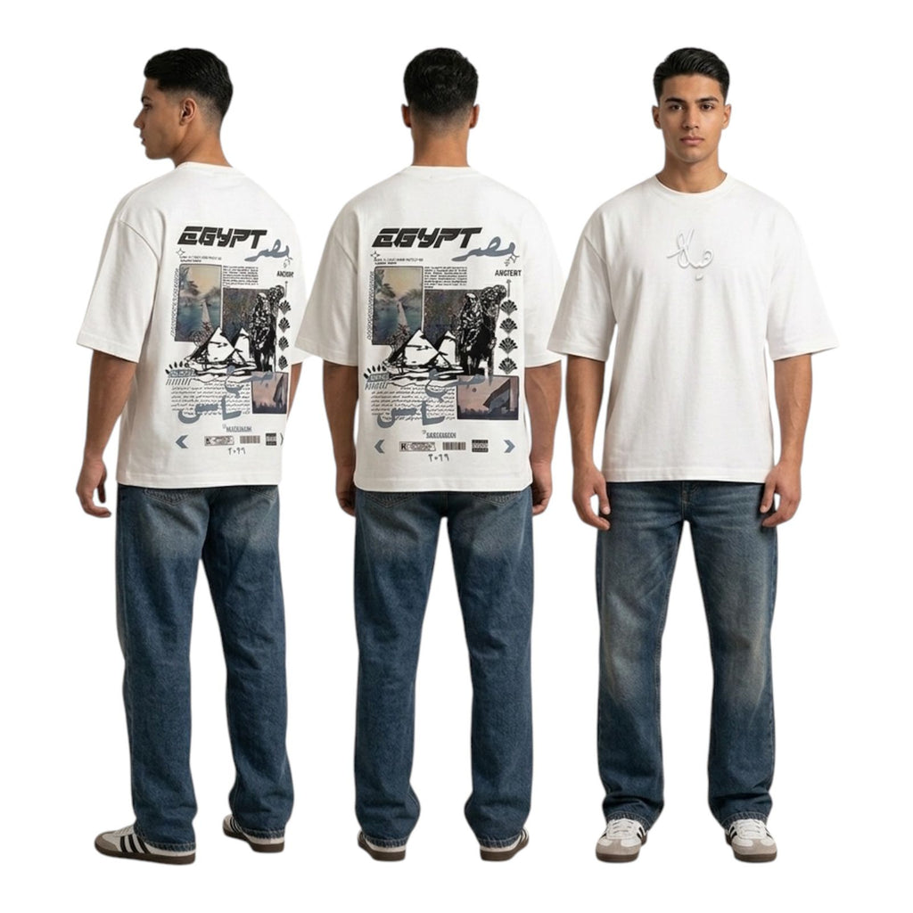Box Fit white Egyptian Unisex shirt