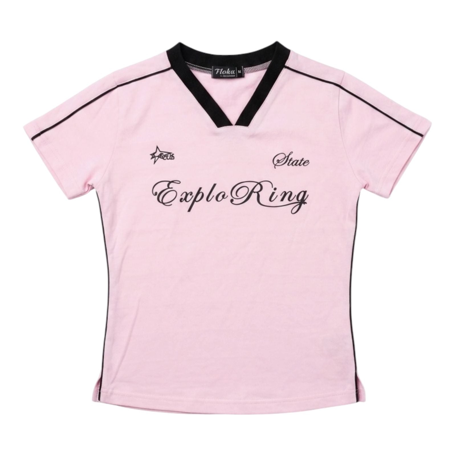 “ExploRing State V-Neck baby tee